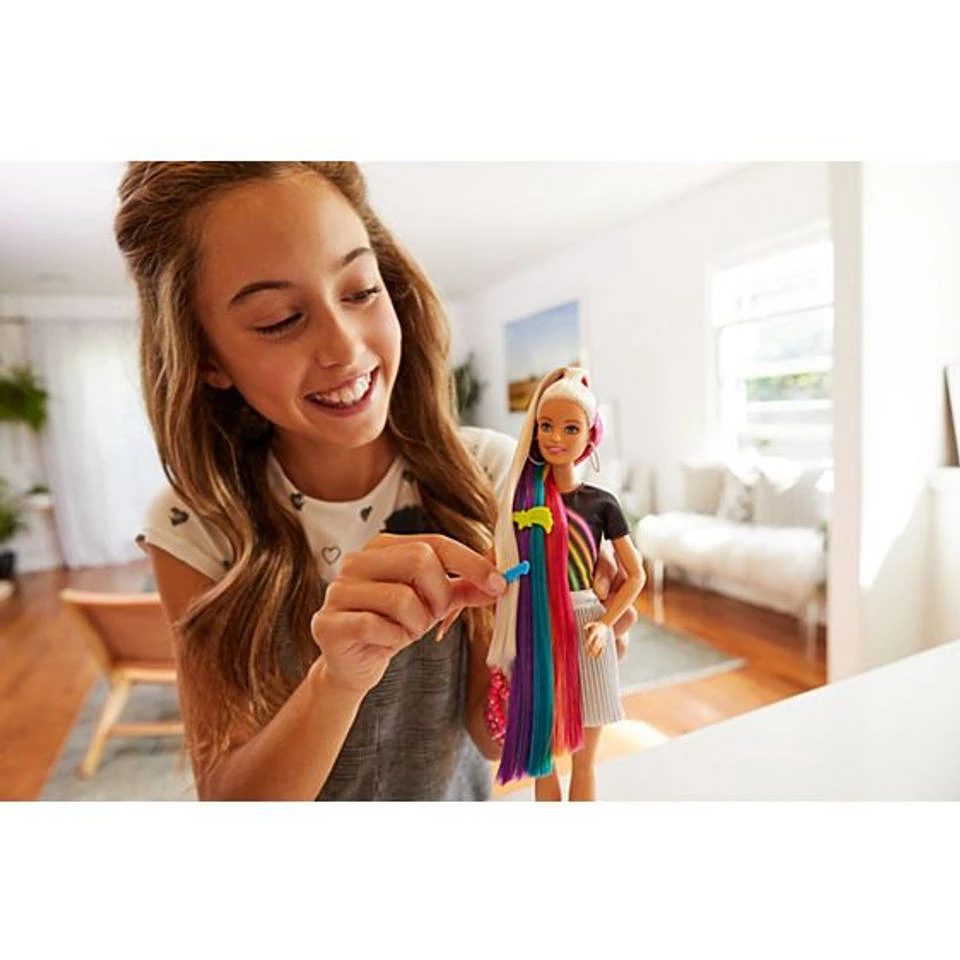 Barbie Mannequinpop Regenboog Glitterhaar 8 Barbie Mannequinpop Regenboog Glitterhaar - Image 6