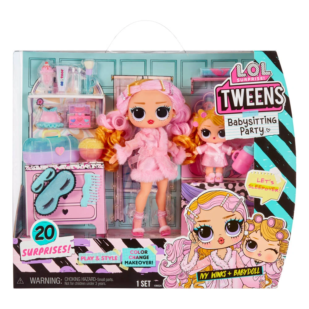L.O.L. Surprise! Tweens Babysitting Party Ivy Winks + Babydoll Modepoppen Met 20 Verrassingen 4 L.O.L. Surprise! Tweens Babysitting Party Ivy Winks + Babydoll Modepoppen Met 20 Verrassingen - Image 2