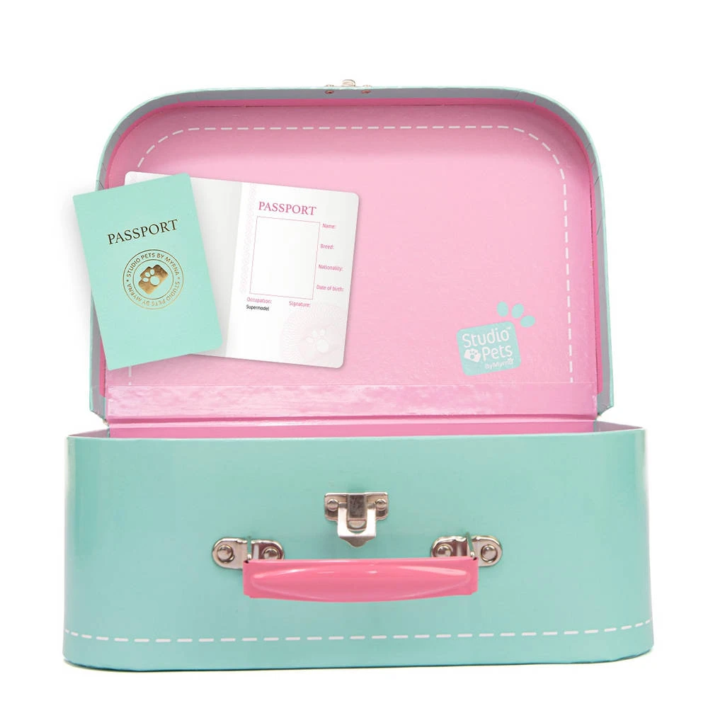 No Brand Studio Pets Koffertje Voor 23 Cm Knuffels - Turquoise 4 No Brand Studio Pets Koffertje Voor 23 Cm Knuffels - Turquoise - Image 2