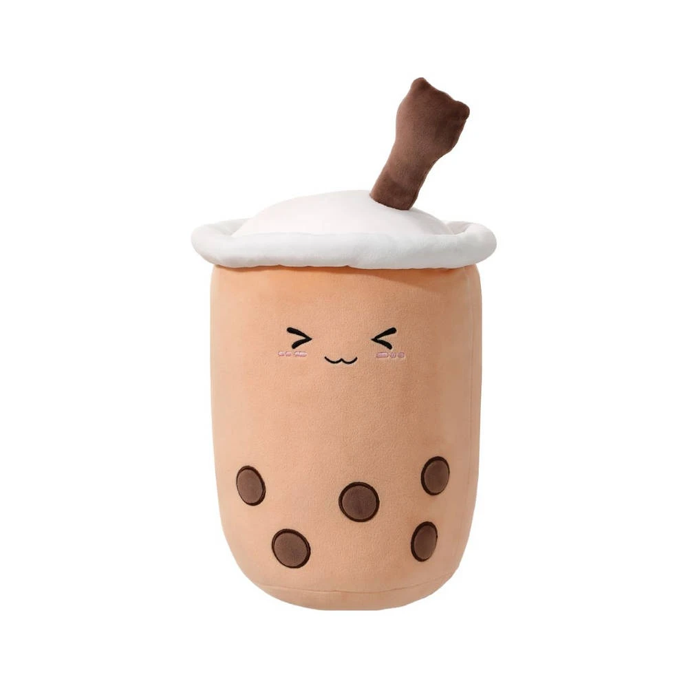 Miniso Pluchen Milk Tea Met Rietje - Bruin 3 Miniso Pluchen Milk Tea Met Rietje - Bruin